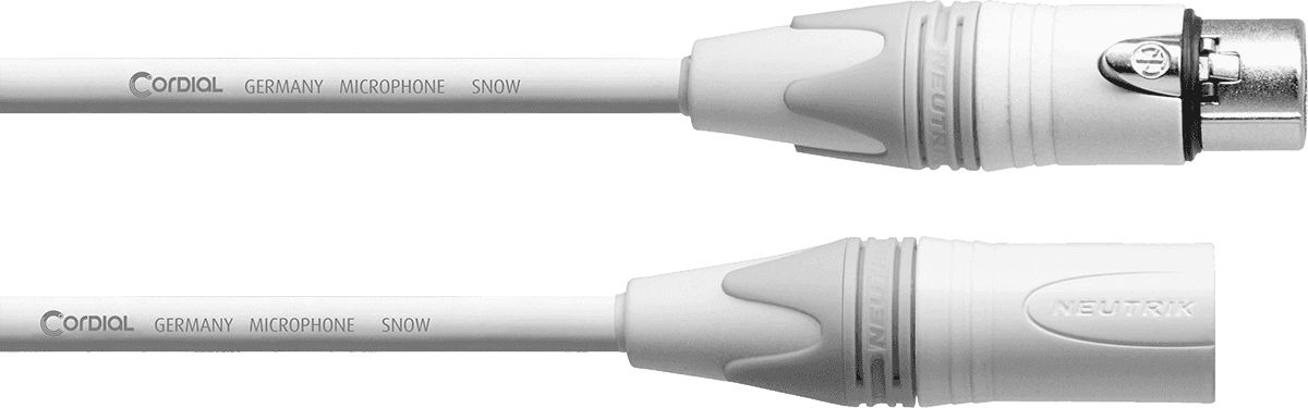 Cavo Microfonico XLR 10 M Bianco