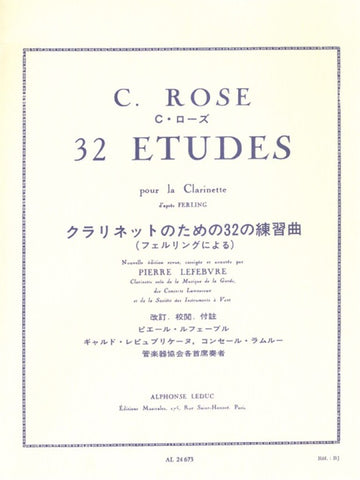 Rose C. - 32 Etudes D'apres Ferling - Clarinette Sib