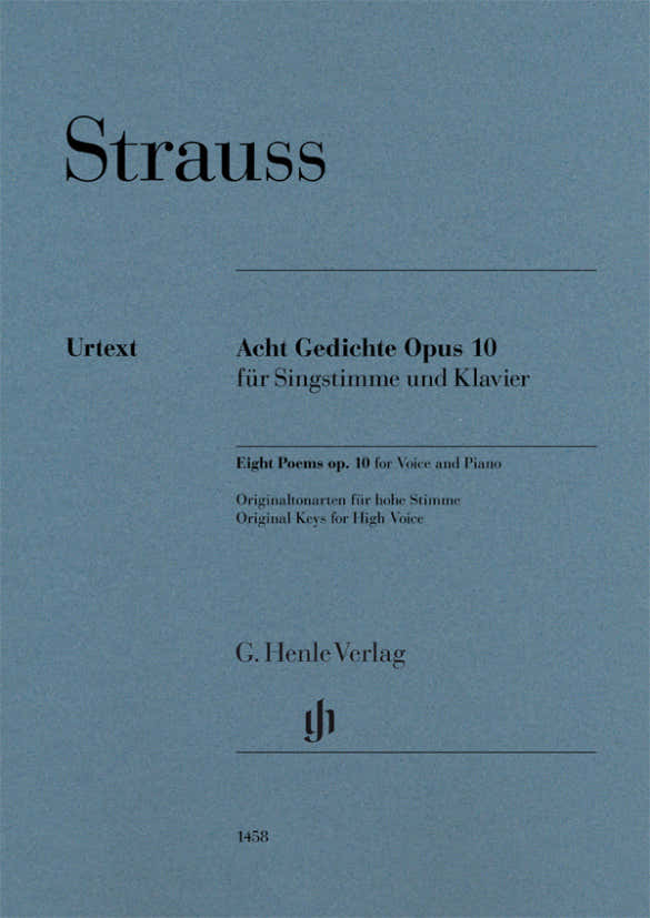 Strauss Richard - Otto poesie Op.10 - Voce acuta e pianoforte