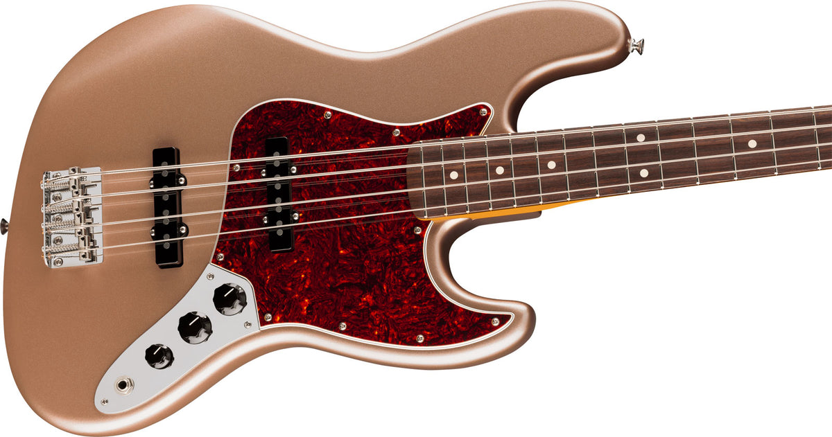 American Professional Classic Jazz Bass RW Firemist Gold sbiadito