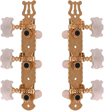 6 Meccaniche per Chitarra Classica Dorate