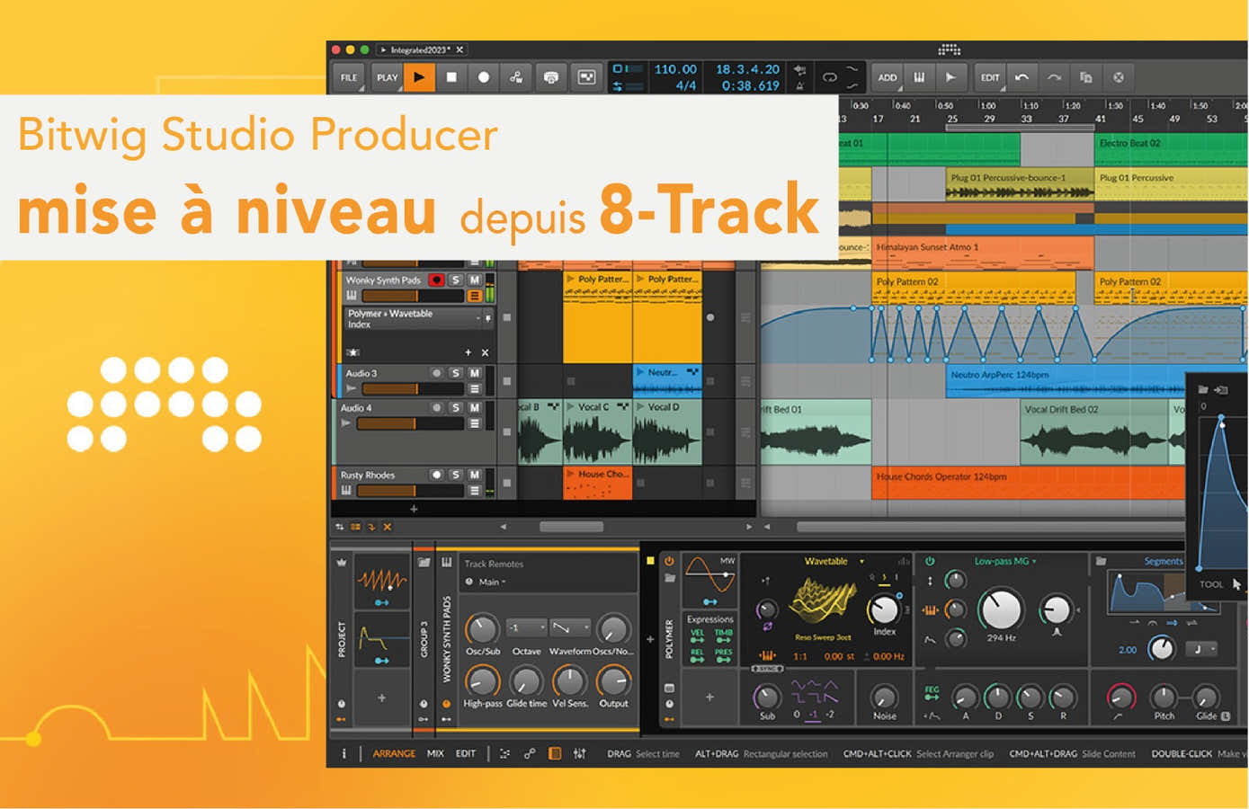 Aggiornamento del Produttore da studio 8 tracce