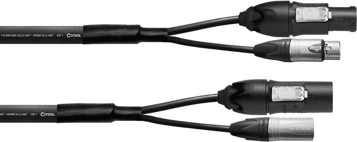 Cavo Ibrido XLR 5 Punti + Powercon 2,5 mm True1 - 5M