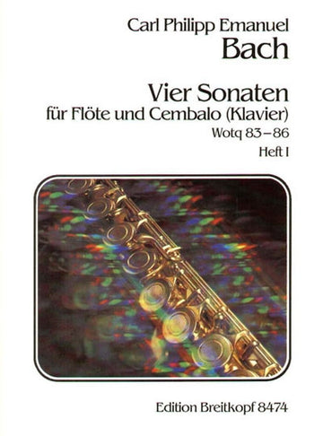 C.P.E. - Vier Sonaten Heft 1 Wq 83,84 - Flute Clavecin