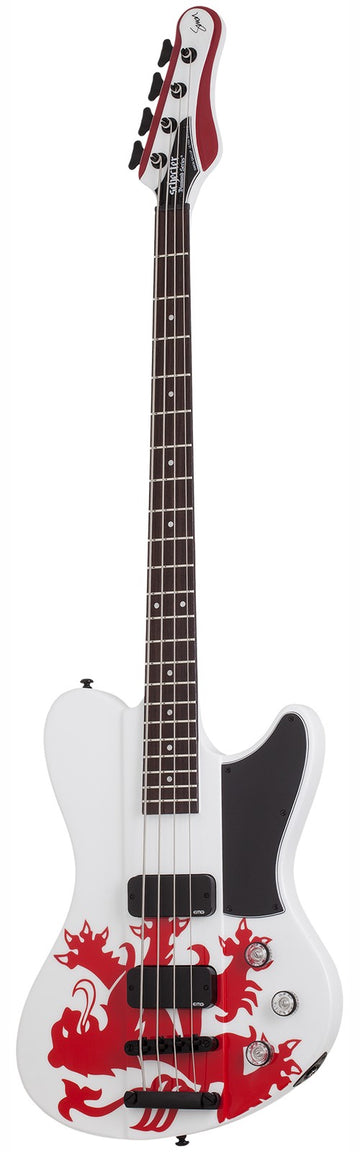 Ultra Spitfire Signature Simon Gallup Bianco lucido con Leone rosso