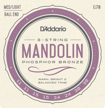 EJ70 PHOSPHOR BRONZE MANDOLIN STRINGS BALL END MEDIUM/LIGHT 11-38