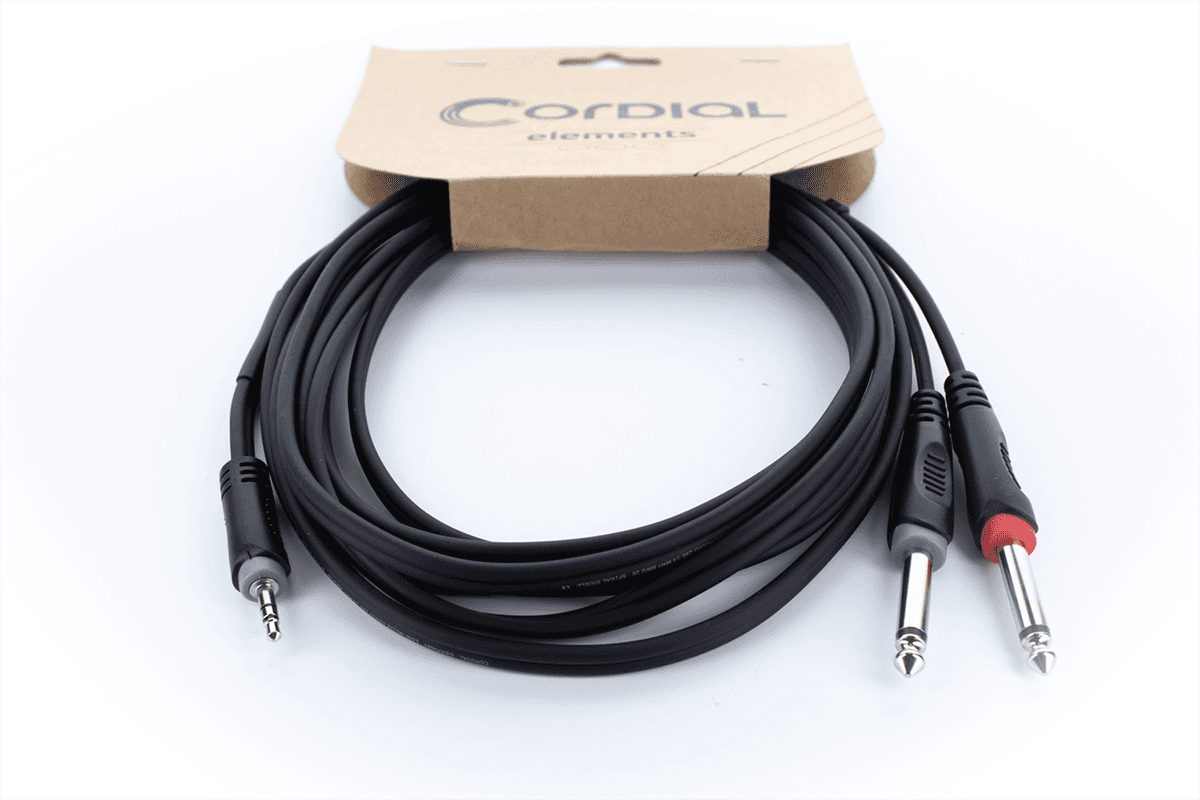 Cavo Y Sdoppiatore Mini-Jack Stereo / 2 Jack Mono 1 m