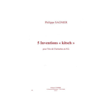 Sagnier - 5 Inventions 'kitsch' - 3 Clarinettes Sib
