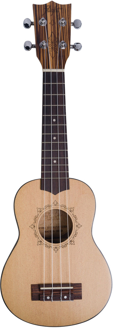 DUS320 Soprano Ukulele - Zebrawood B&S (With Bag) -