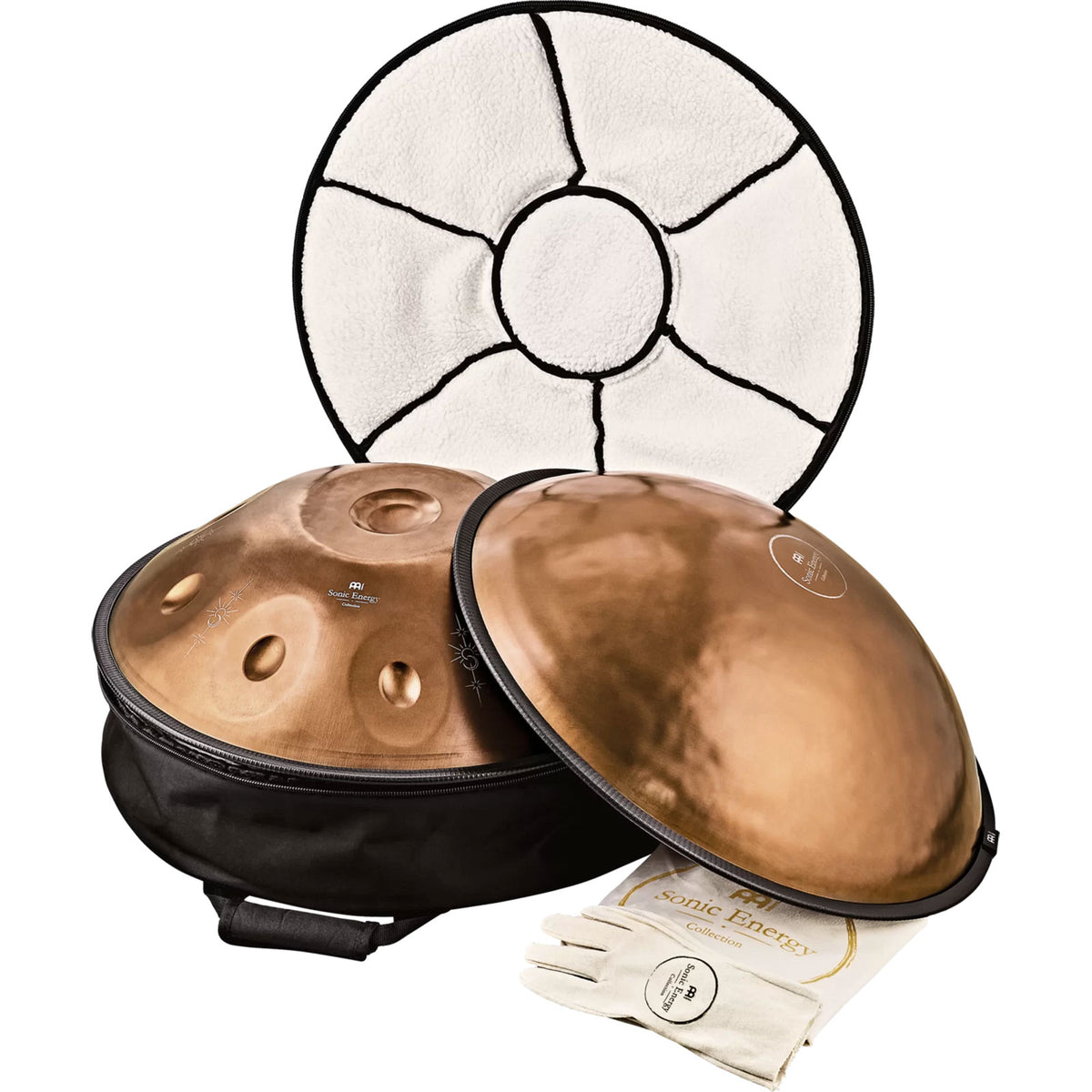Sensory Handpan Stainless Steel Bb2 Amara 9 Notes 432 Hz Vintage copper Engraved design