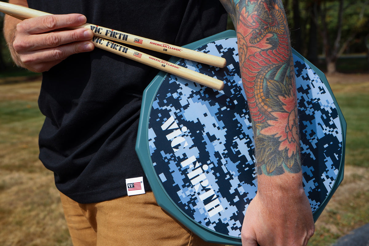 VIC FIRTH DIGITAL CAMO PRACTICE PAD 12" (IN ENGLISH)