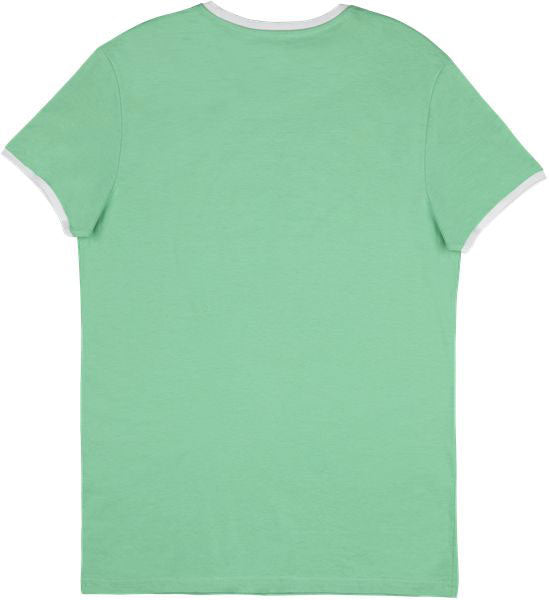 Fender Beer Label Men'S Ringer Tee Sea Foam Green/White Xl