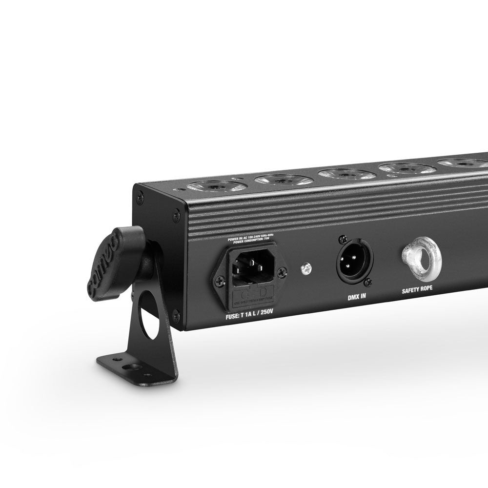 TRIBAR 400 IR - BARRA LED TRICOLORE (RGB) 24 X 3 W SCATOLA NERA CON TELECOMANDO A INFRAROSSI