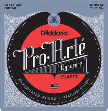 EJ45TT PROARTE DYNACORE CLASSICAL GUITAR STRINGS TITANIUM TREBLES NORMAL TENSION