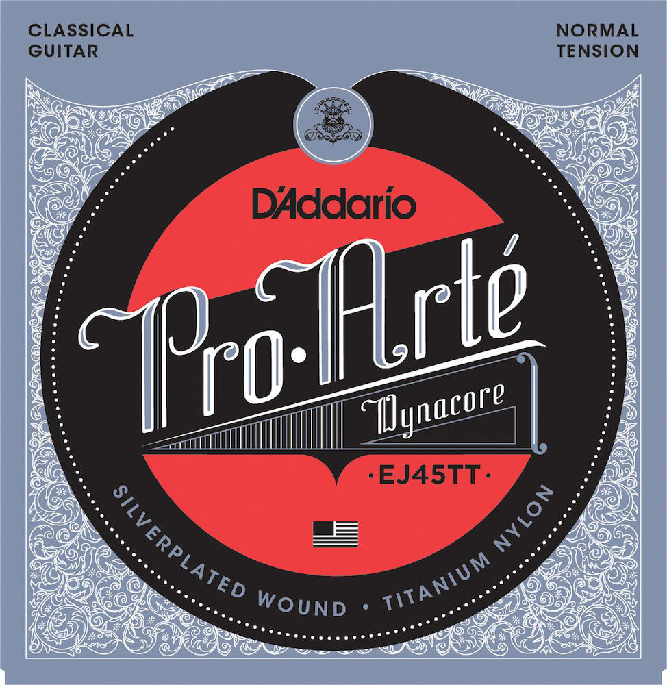 EJ45TT PROARTE DYNACORE CLASSICAL GUITAR STRINGS TITANIUM TREBLES NORMAL TENSION