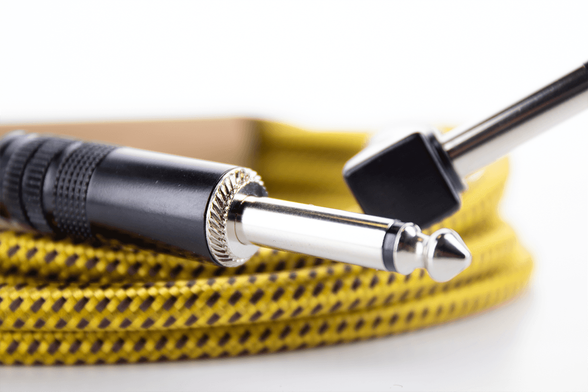 Cavo per Chitarra Jack Dritto /Angolato 3 M Tweed Giallo