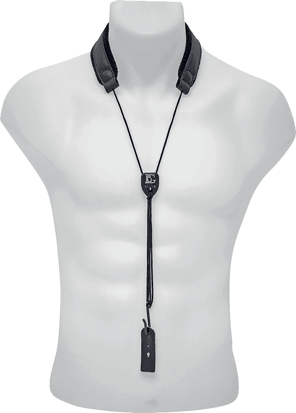 C23E - COLLARE CLARINETTO CUERO ELASTICO (METAL HOOK)
