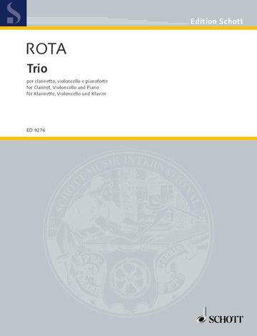 ROTA NINO – Trio – Clarinetto, violoncello e pianoforte