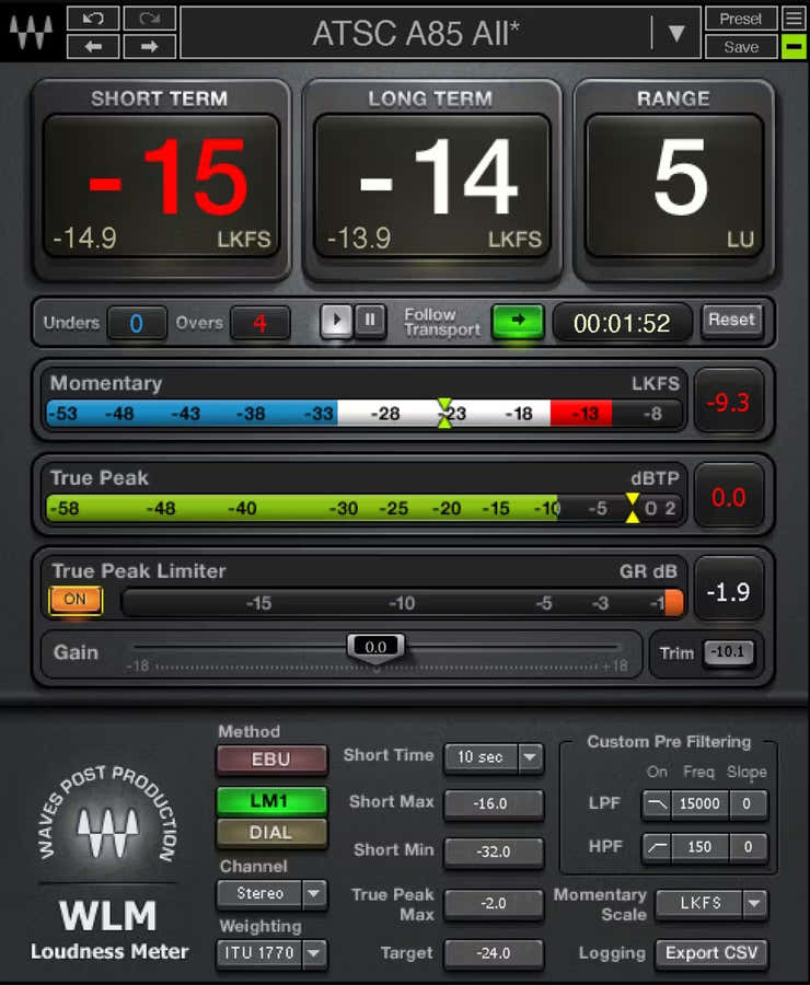 Wlm Plus Misuratore di loudness