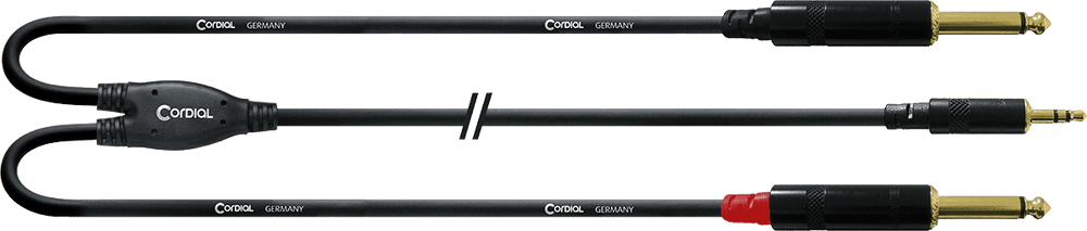 Cordial Cavo Y Sdoppiatore Minijack Stereo/2 Jack Mono 1,5 M