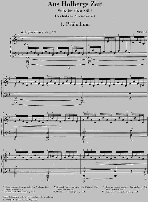 Grieg E. - Holberg Suite Op. 40