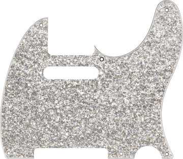Hybrid Vetro/Glitter Tele S/S Battipenna, scintillio argento