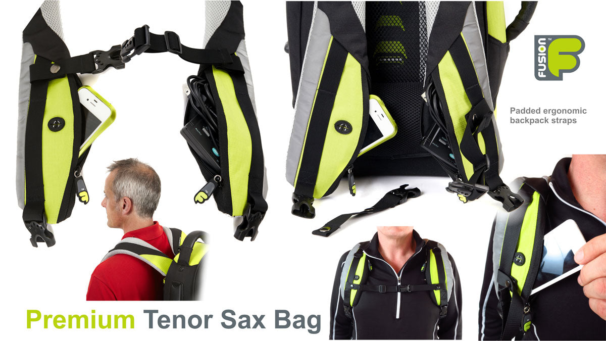 Custodia Premium Nera/Verde per Sassofono Tenore
