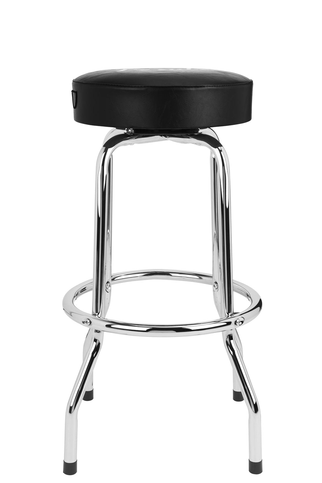 Spaghetti Logo Sgabello da bar con tasca per plettri Nero-cromato 30"