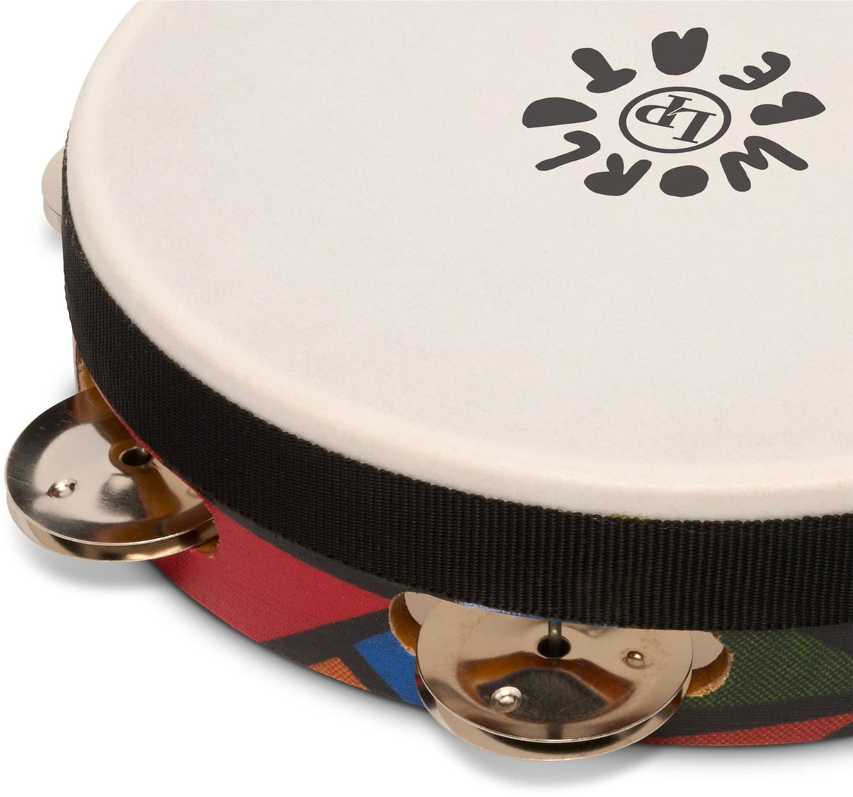 Tambourine World Beat Single Row With Head LP7022 8 Inches