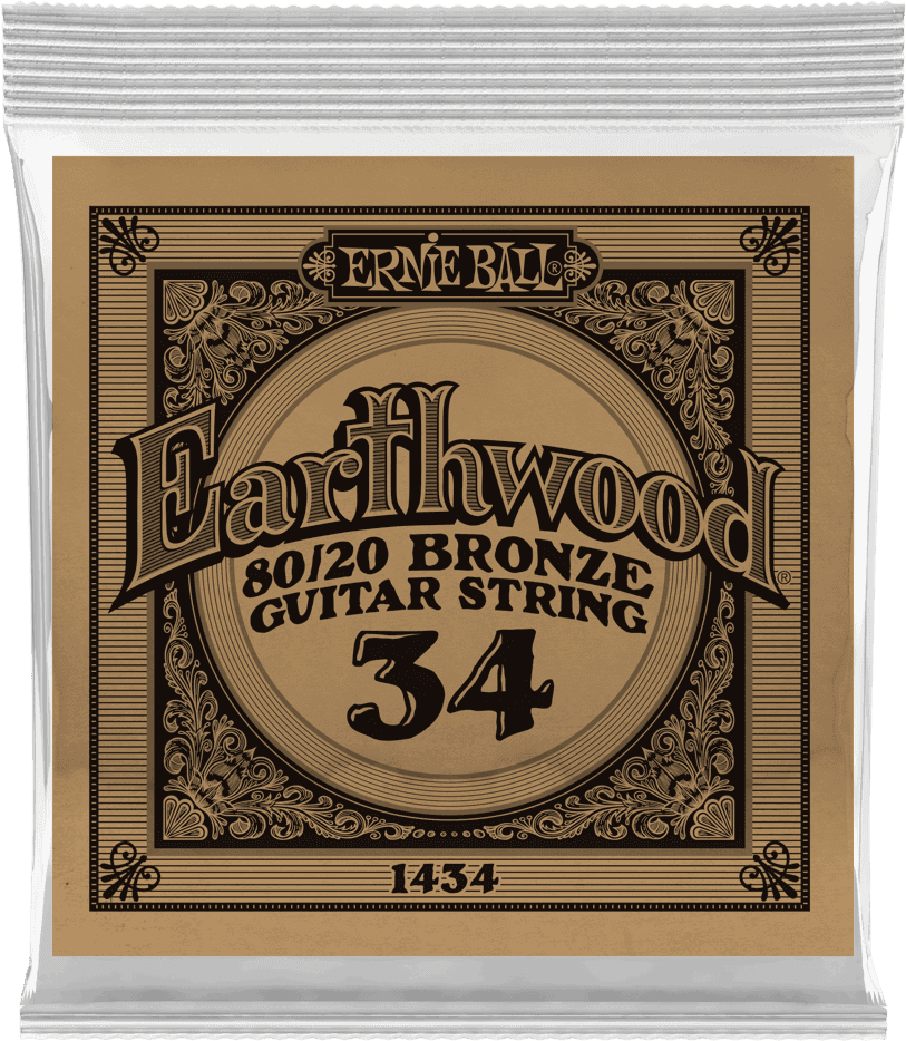 .034 EARTHWOOD 80/20 BRONZE ACOUSTIC GUITAR STRINGS