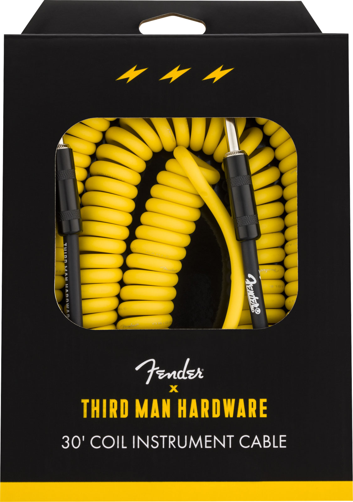 30' Coil Cable Fender x Third Man Hardware Yellow