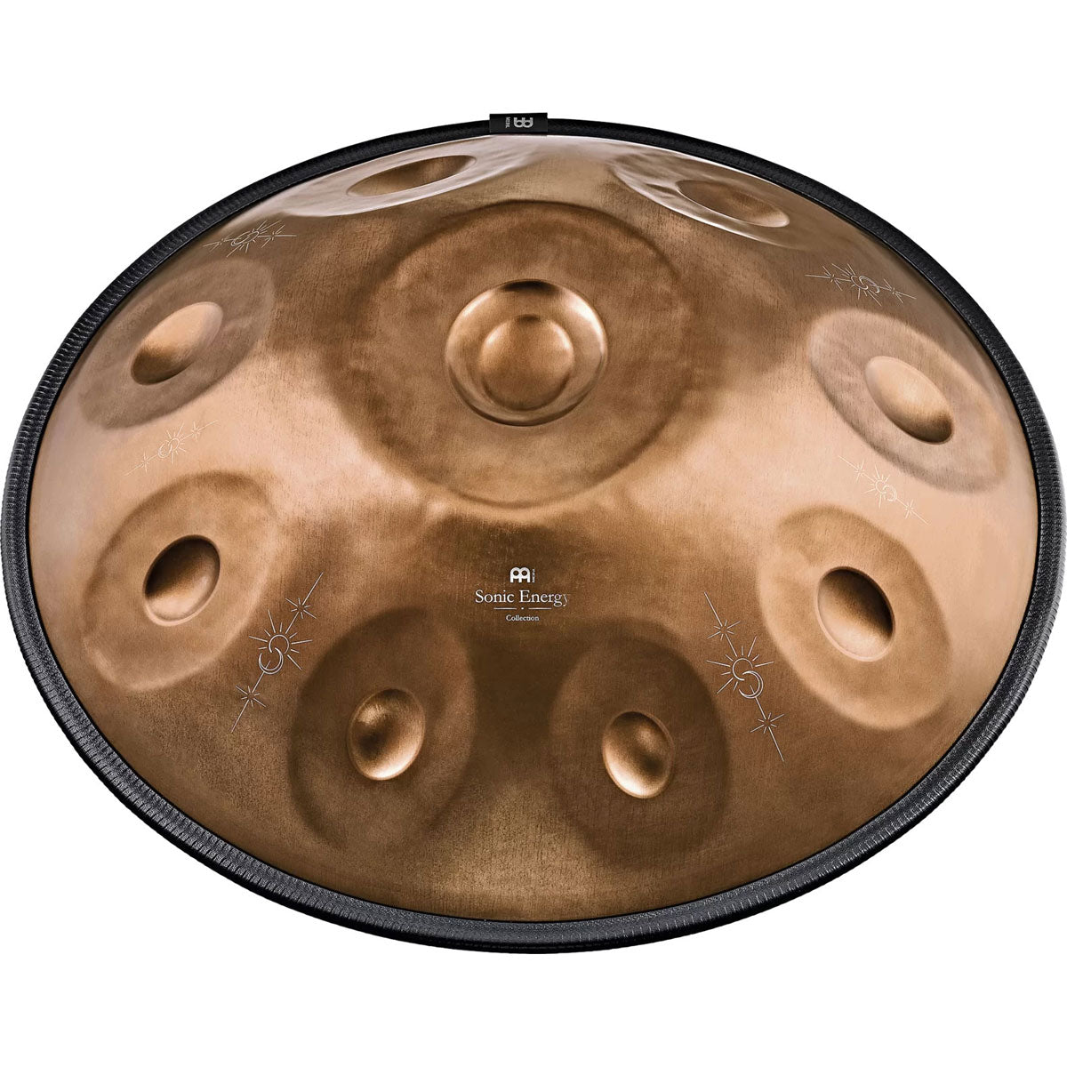 Sensory Handpan Stainless Steel Bb2 Amara 9 Notes 432 Hz Vintage copper Engraved design