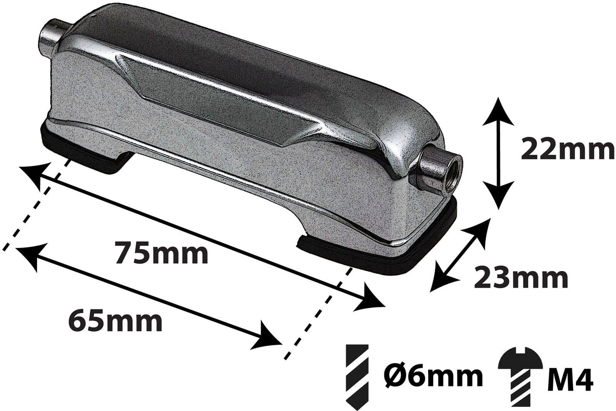 L21SD-BK - Blocchetto Rullante Nero - 65mm (x1)