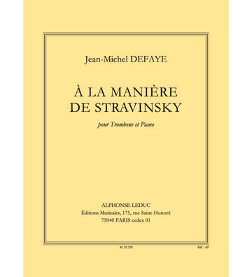 A La Maniere De Stravinsky