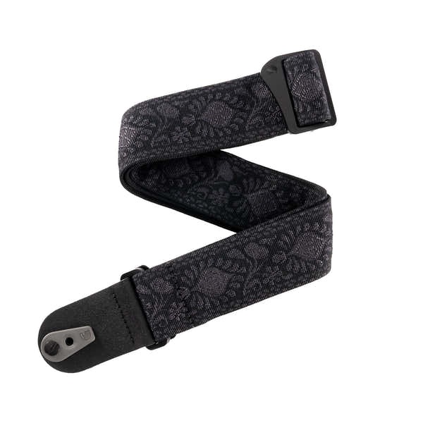 Pad Lock Tracolla intrecciata per chitarra Monterey Black Tubular
