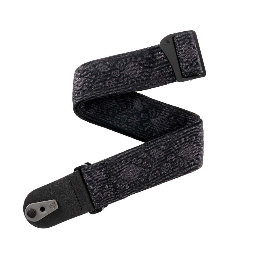Pad Lock Tracolla intrecciata per chitarra Monterey Black Tubular