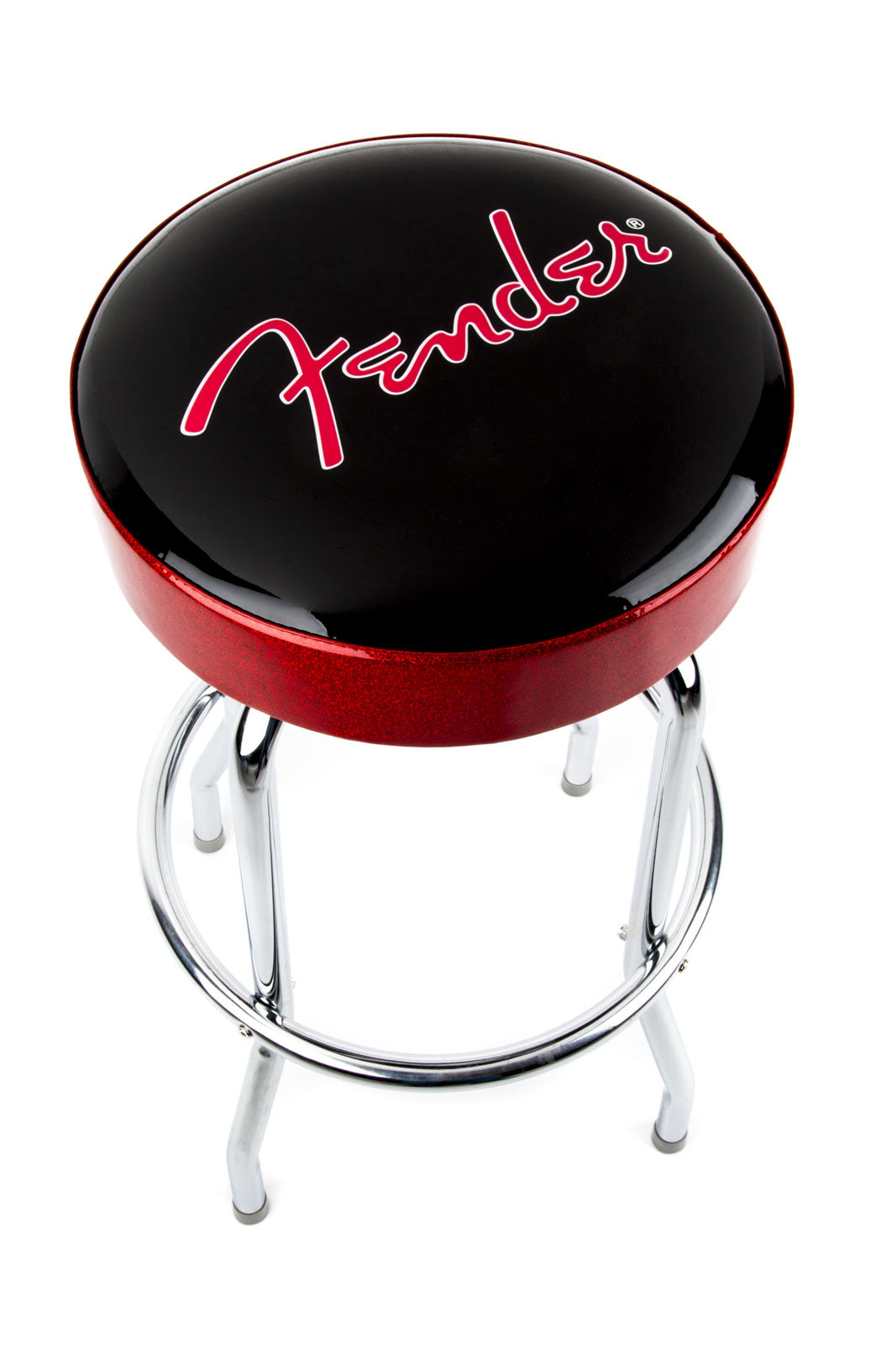 Sgabello da bar con logo Red Sparkle nero Red SPARKLE-cromo 30"