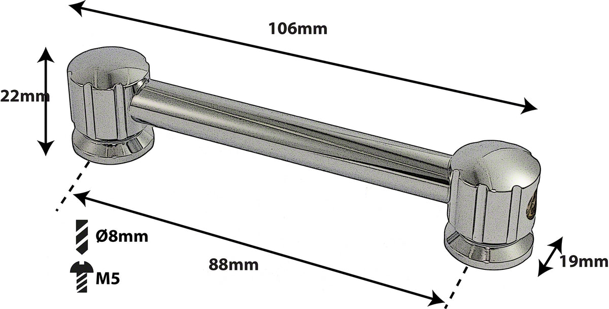 TL8D88 - BLOCCHETTO TUBO - 88MM - DOPPIO (X1)