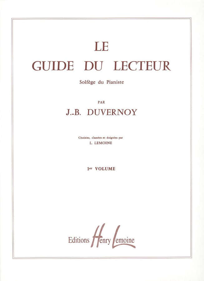 Duvernoy JEAN-baptiste - Guida del lettore Vol.1 - Pianoforte