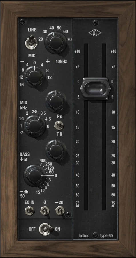 UAD Helios Type 69 Collezione di preamplificatore ed EQ