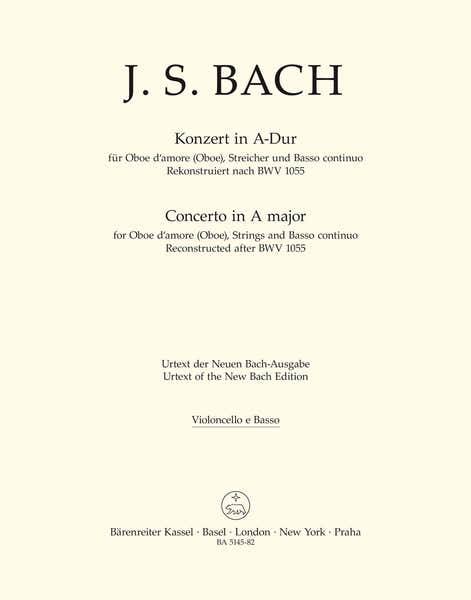 Bach J. S. - Concerto In A Major - Violoncelle/basse