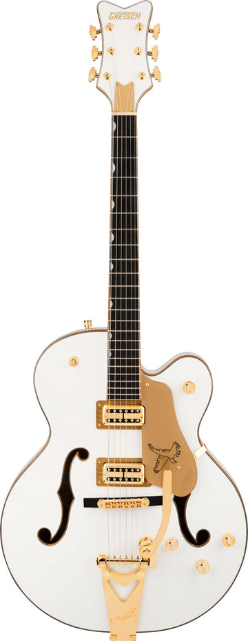 Synchromatic Falcon a corpo cavo Single-Cut con Bigsby EBO Bianco Snowcrest