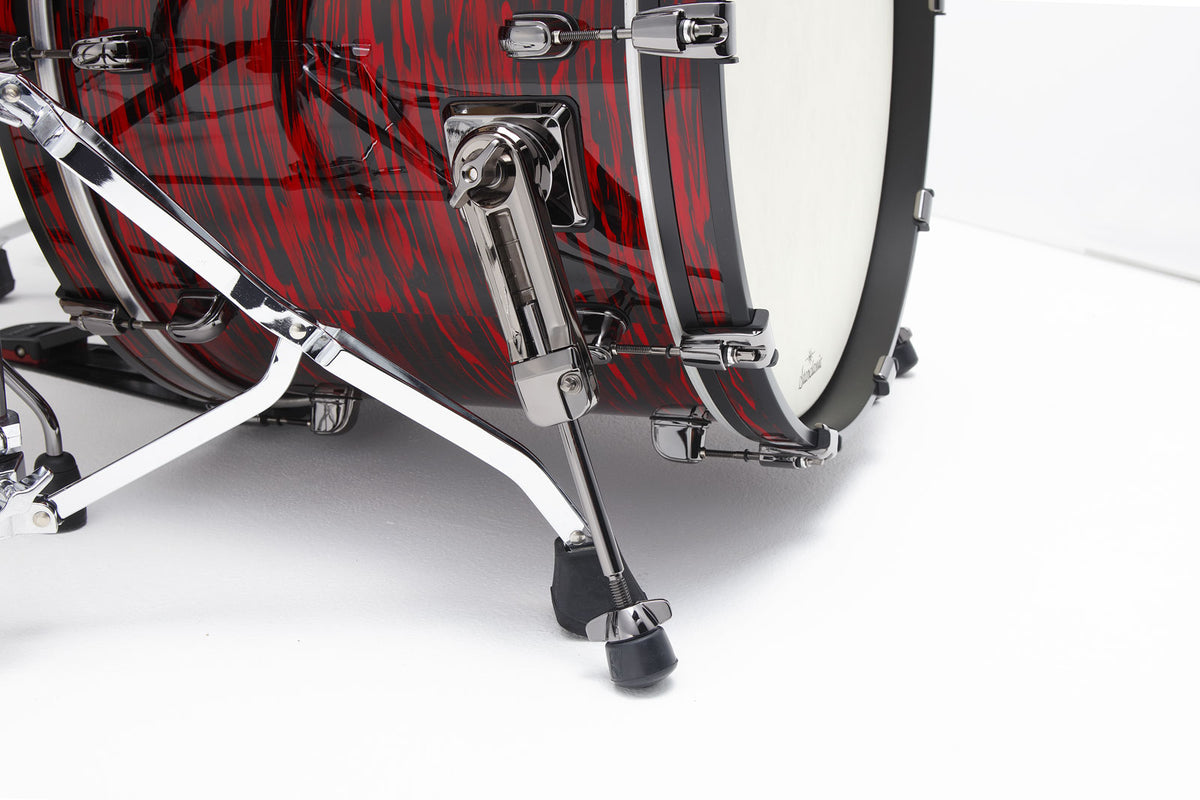 STARCLASSIC MAPLE STAGE 22 DRUM KIT BLACK NICKEL SHELL HARDWARE RED OYSTER