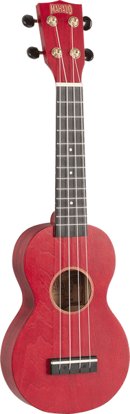 Ukulele Soprano Slim Rosso Satinato + Custodia