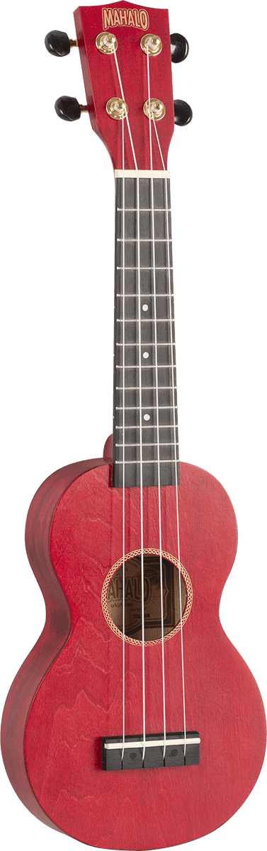 Ukulele Soprano Slim Rosso Satinato + Custodia