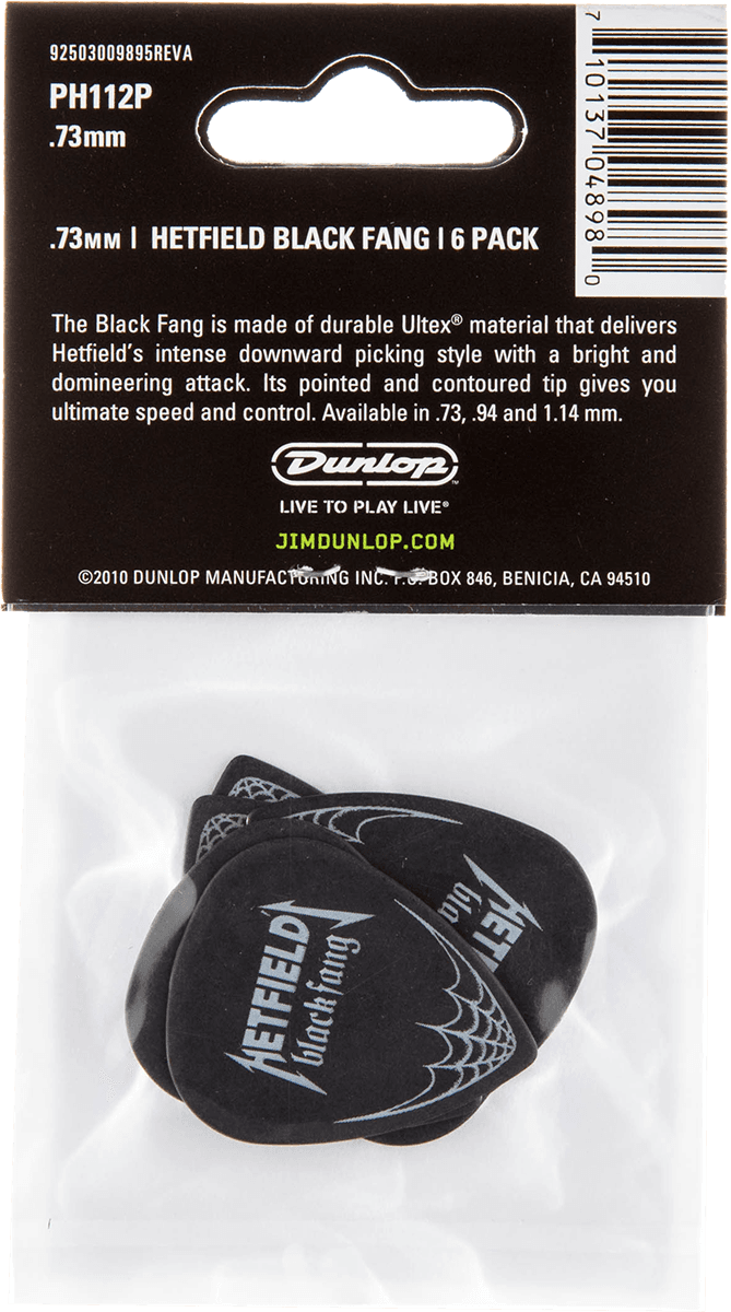 6 x 0,73mm Ultex Hetfield's Black Fang