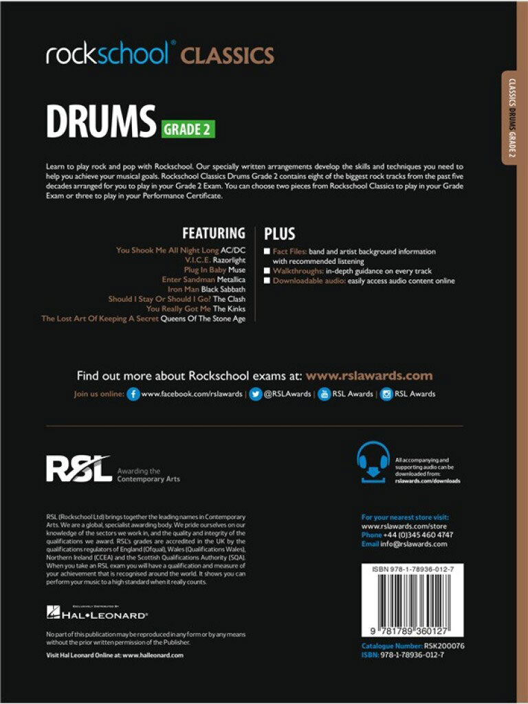 ROCKSCHOOL CLASSICS DRUMS GRADE 2 (2018)