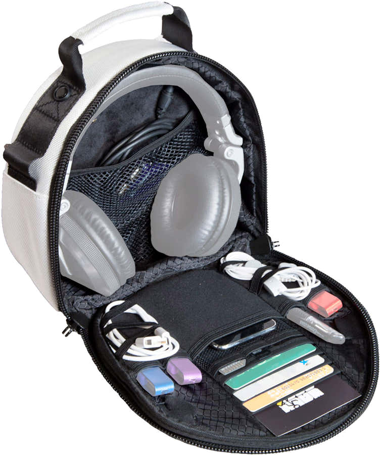 Borsa bianca per cuffie