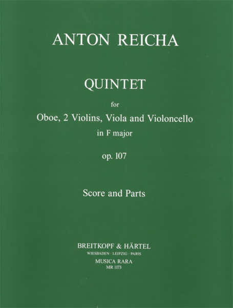 Reicha A. - Quintett In F Op. 107 - Conducteur + Parties