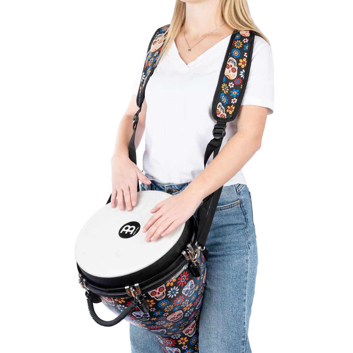 PERCUSSION DESIGNER DJEMBE STRAP DAY OF THE DEAD